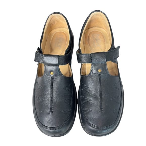 Hotter Comfort Concept Womens Sz 8 Black Leather Mary Jane Shoes Made in England - Picture 2 of 13